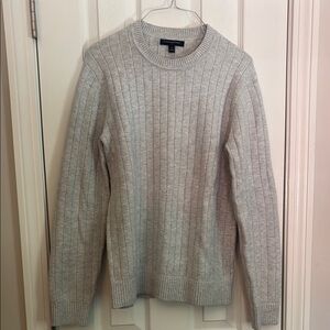 Banana Republic Gray Crewneck Sweater Ribbed Knit